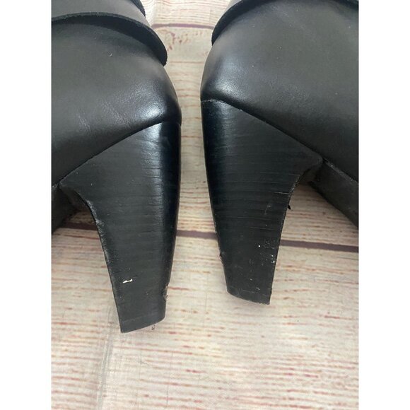 Coach And Four Black Leather Becky Women' Ankle Booties - 9.5M - Picture 5 of 14